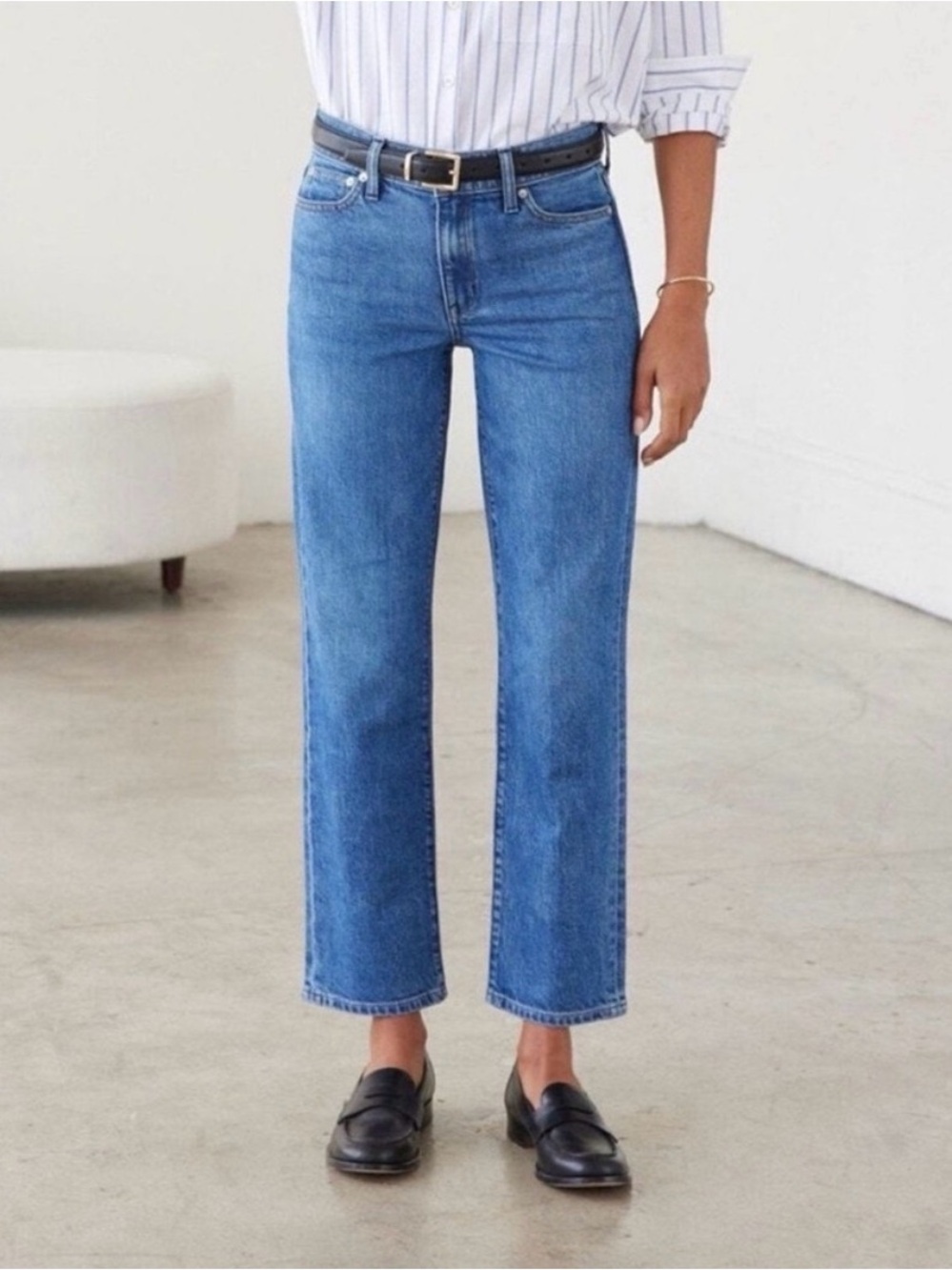 AYR Women's The Frenchie Straight Leg Jeans - Medium Wash - 27